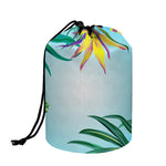 Hawaiian Aloha Flower Print Drawstring Makeup Bag