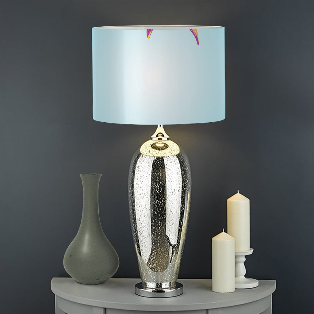 Hawaiian Aloha Flower Print Drum Lamp Shade