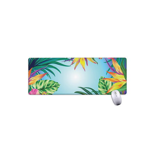 Hawaiian Aloha Flower Print Extended Mouse Pad