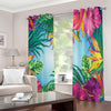 Hawaiian Aloha Flower Print Extra Wide Grommet Curtains