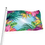 Hawaiian Aloha Flower Print Flag