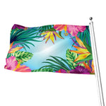 Hawaiian Aloha Flower Print Flag