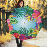 Hawaiian Aloha Flower Print Foldable Umbrella