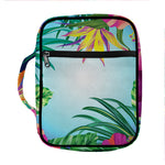 Hawaiian Aloha Flower Print Front Pocket Bible Bag