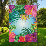 Hawaiian Aloha Flower Print Garden Flag