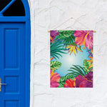 Hawaiian Aloha Flower Print Garden Flag