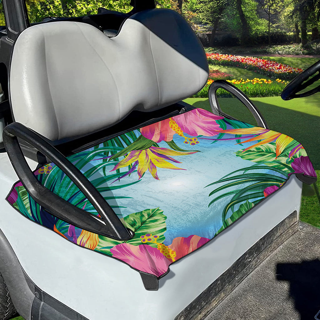 Hawaiian Aloha Flower Print Golf Cart Seat Cover