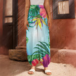 Hawaiian Aloha Flower Print Harem Pants