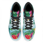 Hawaiian Aloha Flower Print High Top Leather Sneakers