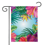 Hawaiian Aloha Flower Print House Flag
