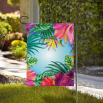 Hawaiian Aloha Flower Print House Flag