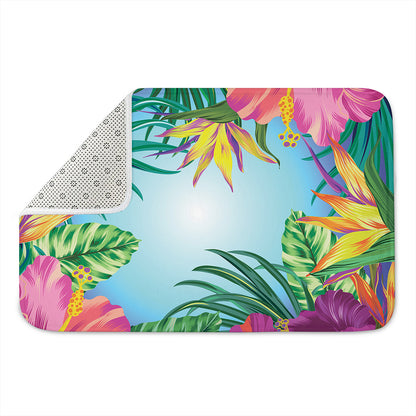 Hawaiian Aloha Flower Print Indoor Door Mat