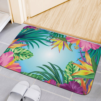 Hawaiian Aloha Flower Print Indoor Door Mat