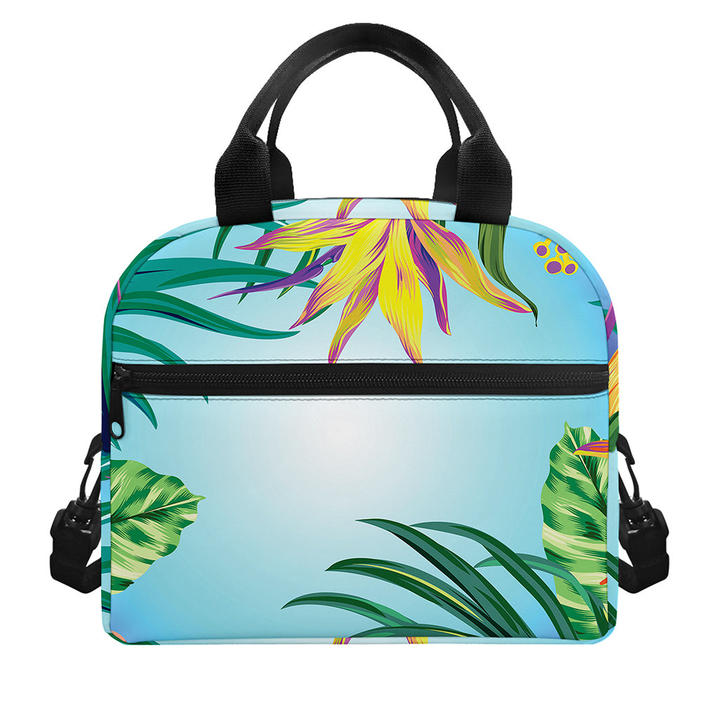 Hawaiian Aloha Flower Print Insulated Lunch Bag