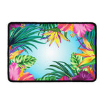 Hawaiian Aloha Flower Print Kitchen Mat