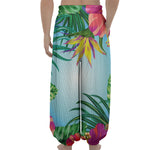 Hawaiian Aloha Flower Print Lantern Pants