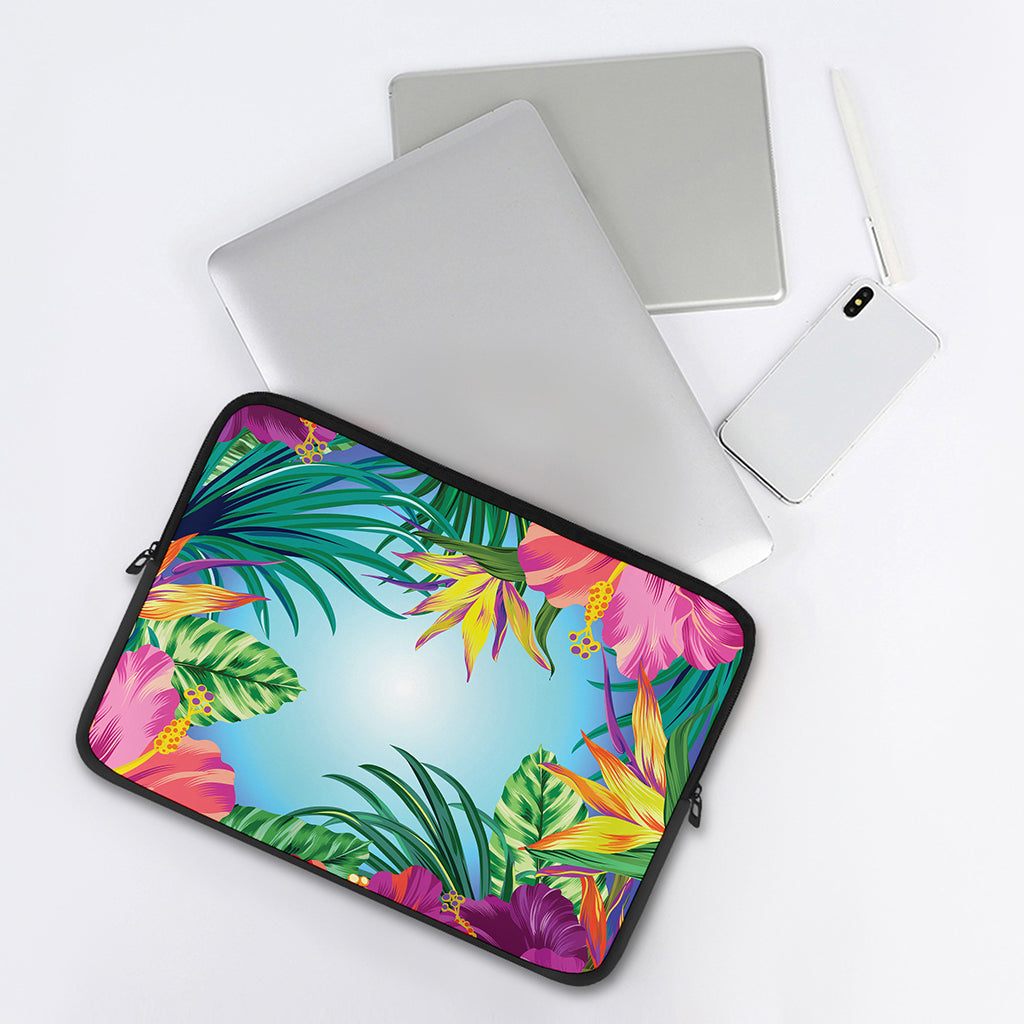 Hawaiian Aloha Flower Print Laptop Sleeve