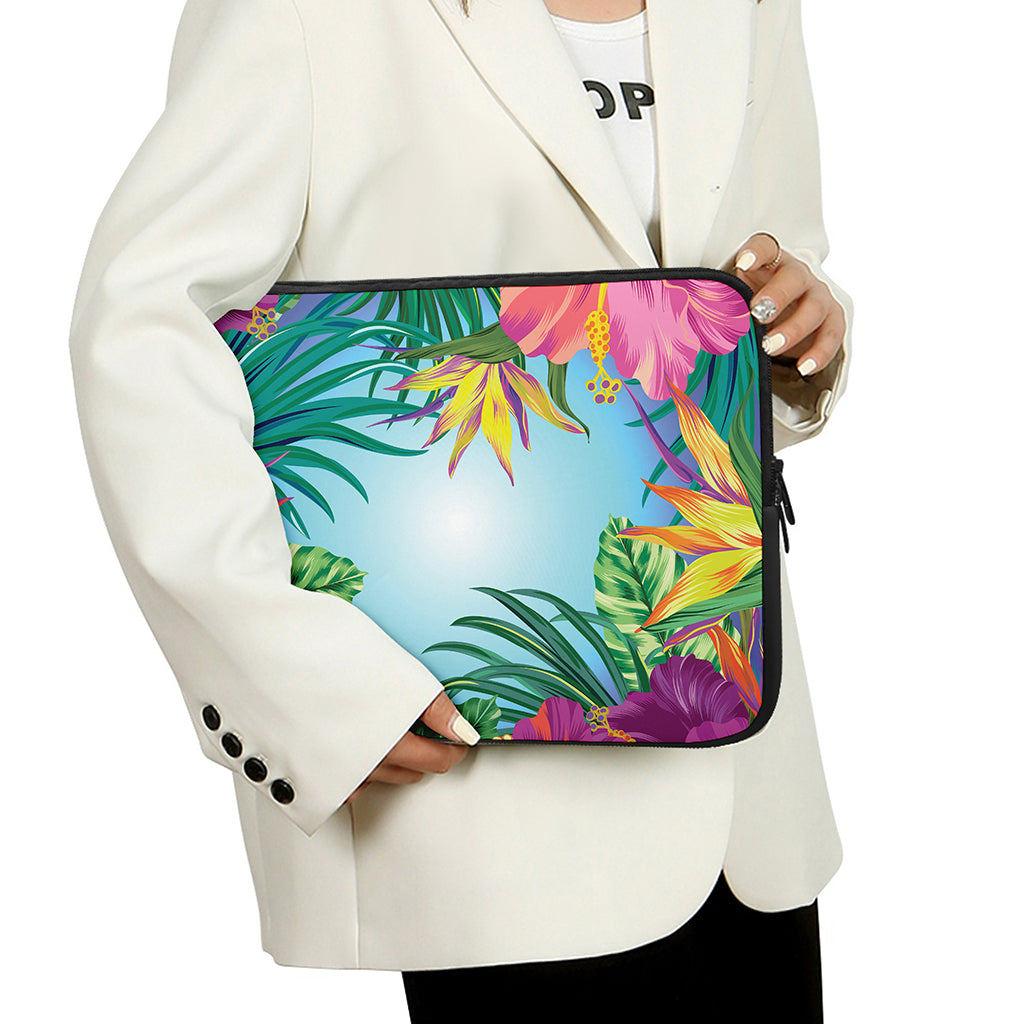 Hawaiian Aloha Flower Print Laptop Sleeve