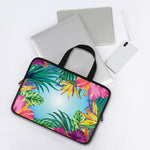 Hawaiian Aloha Flower Print Laptop Sleeve With Handle