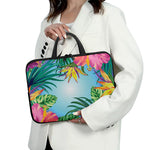 Hawaiian Aloha Flower Print Laptop Sleeve With Handle
