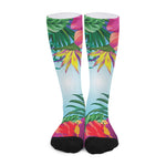 Hawaiian Aloha Flower Print Long Socks