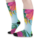 Hawaiian Aloha Flower Print Long Socks