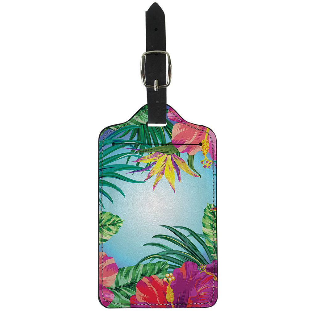 Hawaiian Aloha Flower Print Luggage Tag
