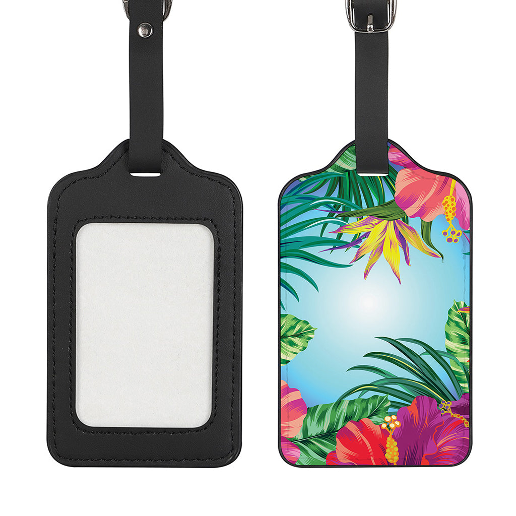 Hawaiian Aloha Flower Print Luggage Tag