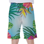 Hawaiian Aloha Flower Print Men's Beach Shorts