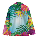 Hawaiian Aloha Flower Print Men's Blazer