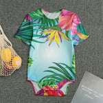 Hawaiian Aloha Flower Print Men's Bodysuit