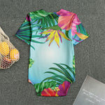 Hawaiian Aloha Flower Print Men's Bodysuit