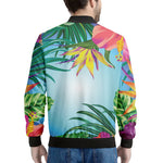 Hawaiian Aloha Flower Print Men's Bomber Jacket