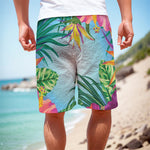 Hawaiian Aloha Flower Print Men's Cargo Shorts