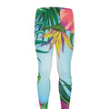 Hawaiian Aloha Flower Print Men's Leggings