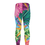 Hawaiian Aloha Flower Print Men's leggings