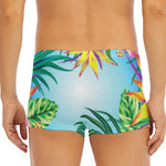 Hawaiian Aloha Flower Print Men's Short Boxer Briefs