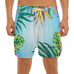 Hawaiian Aloha Flower Print Men's Split Running Shorts