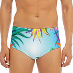 Hawaiian Aloha Flower Print Men's Triangle Swim Briefs