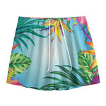 Hawaiian Aloha Flower Print Mesh Shorts