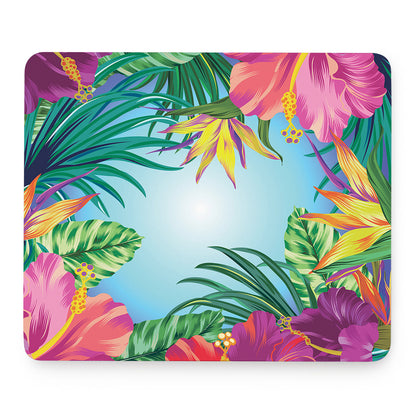 Hawaiian Aloha Flower Print Mouse Pad
