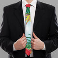 Hawaiian Aloha Flower Print Necktie