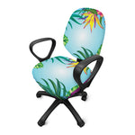 Hawaiian Aloha Flower Print Office Chair Cover
