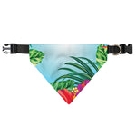 Hawaiian Aloha Flower Print Over The Collar Dog Bandana
