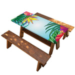 Hawaiian Aloha Flower Print Picnic Table Cover