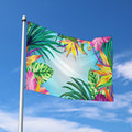 Hawaiian Aloha Flower Print Polyester Flag