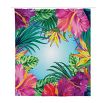 Hawaiian Aloha Flower Print Polyester Shower Curtain