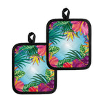 Hawaiian Aloha Flower Print Pot Holders