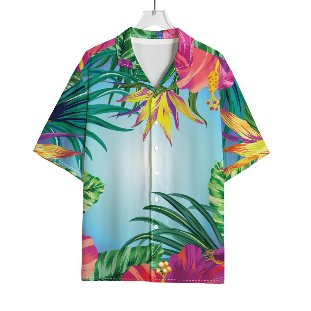 Hawaiian Aloha Flower Print Rayon Hawaiian Shirt