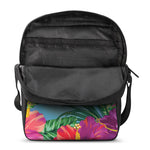 Hawaiian Aloha Flower Print Rectangular Crossbody Bag
